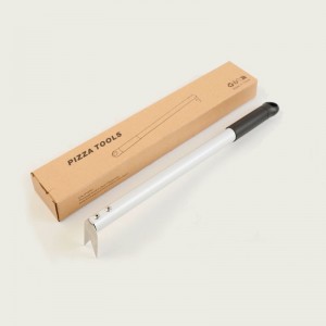 Pizza vorken pizza turner aluminium handvat bakware stevig gemakkelijk op te slaan&overdrachtskeuken en bakgereedschap, zilver